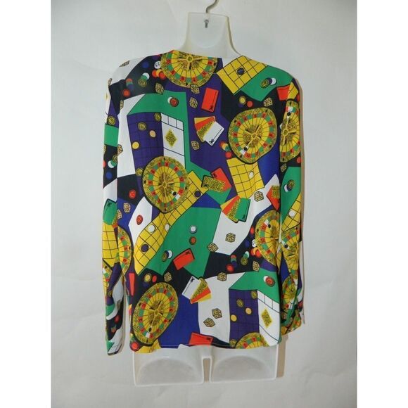 Stylenanda Shirt‎ Casio Gambling Las Vegas Red Green Blouse Size M/L - Picture 6 of 8
